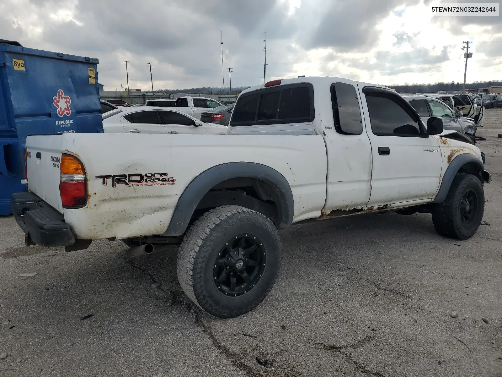 2003 Toyota Tacoma Xtracab VIN: 5TEWN72N03Z242644 Lot: 40455884