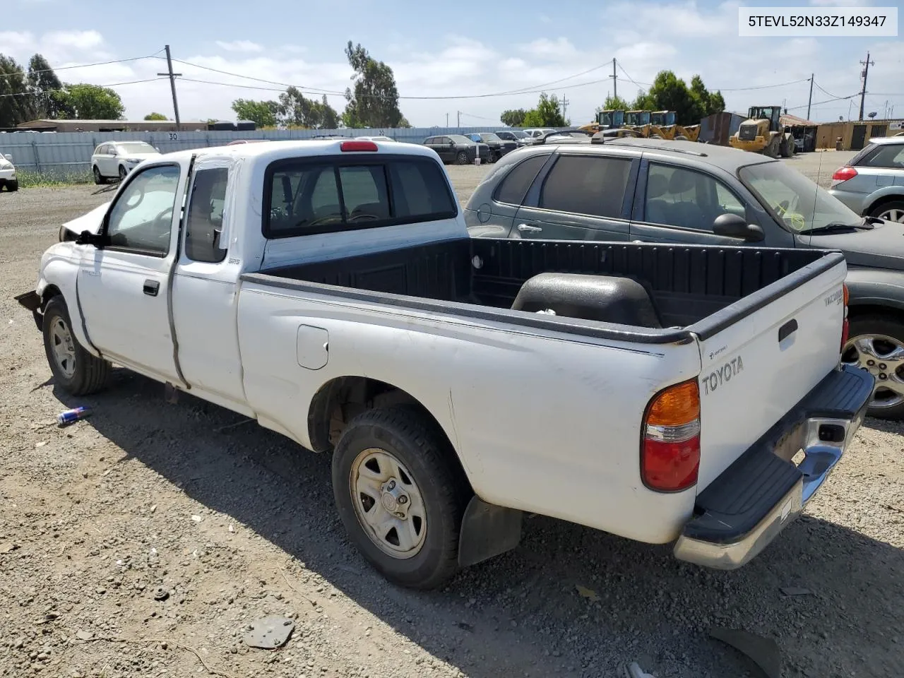 2003 Toyota Tacoma Xtracab VIN: 5TEVL52N33Z149347 Lot: 58941594