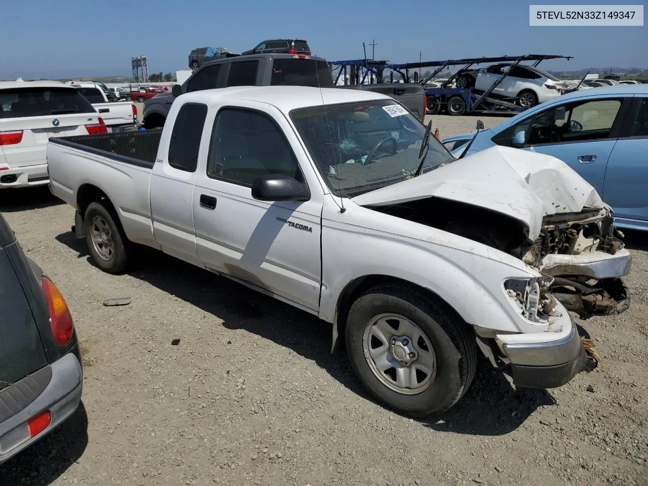 2003 Toyota Tacoma Xtracab VIN: 5TEVL52N33Z149347 Lot: 58941594