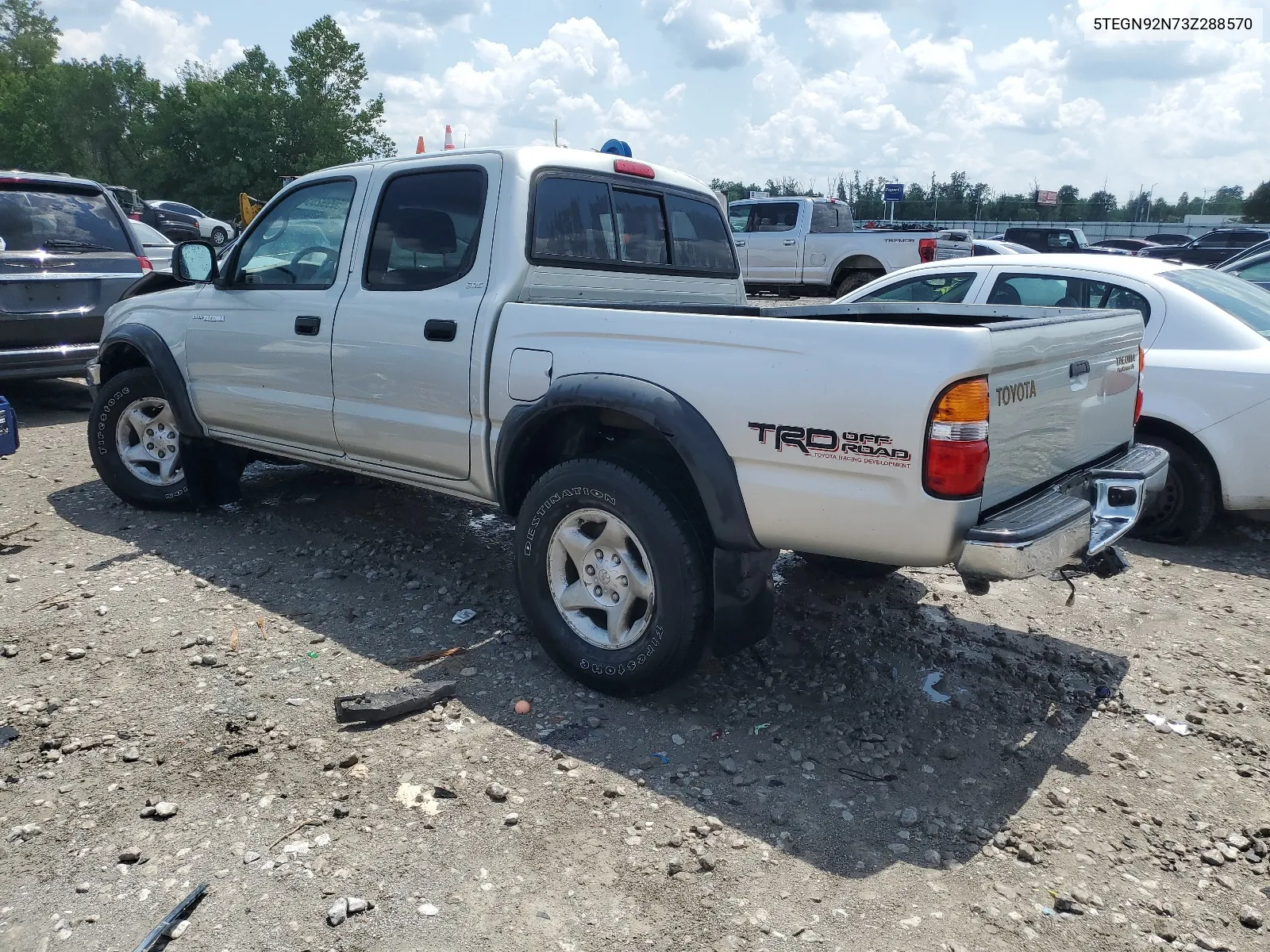 2003 Toyota Tacoma Double Cab Prerunner VIN: 5TEGN92N73Z288570 Lot: 59992054