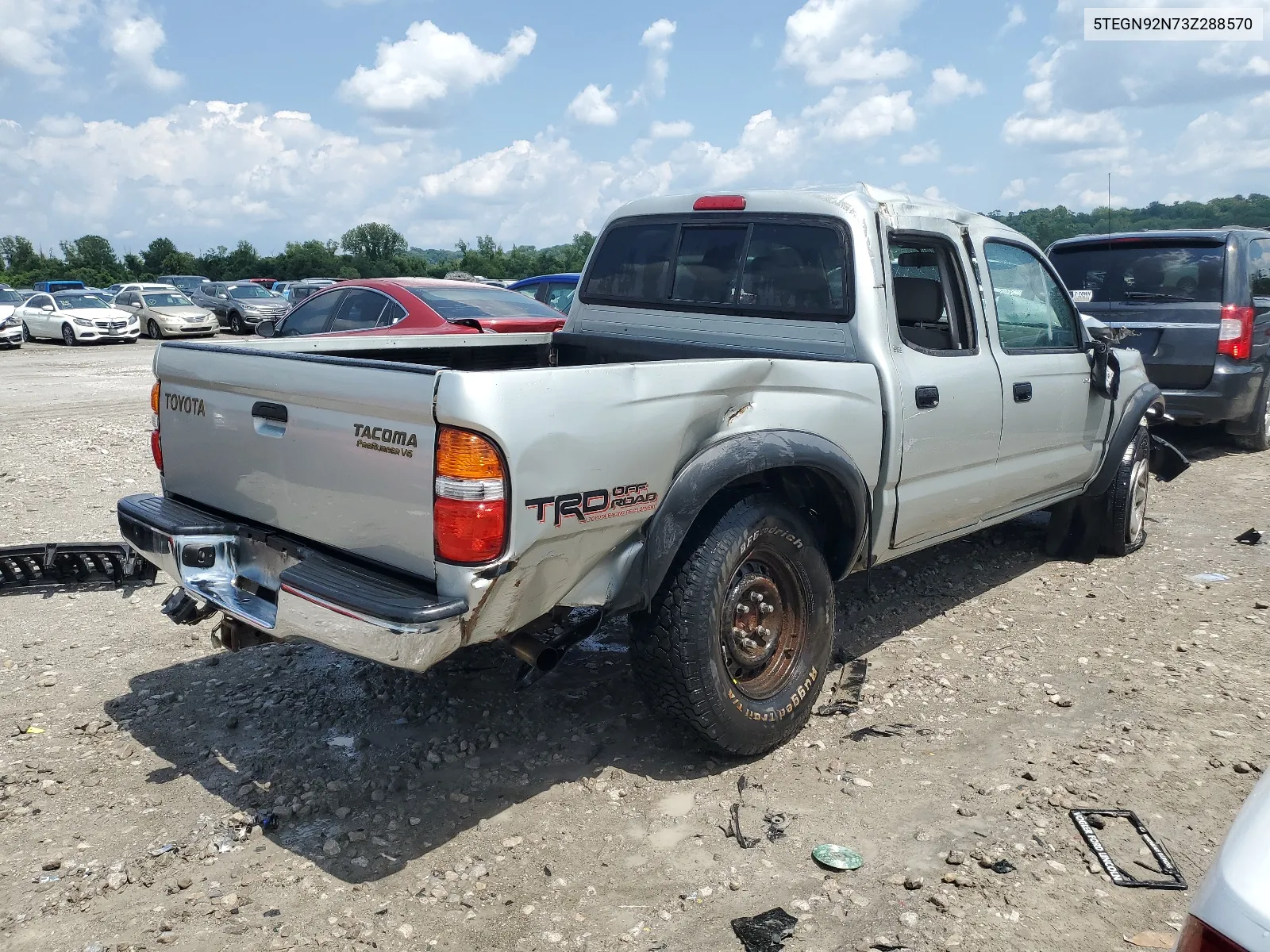 2003 Toyota Tacoma Double Cab Prerunner VIN: 5TEGN92N73Z288570 Lot: 59992054