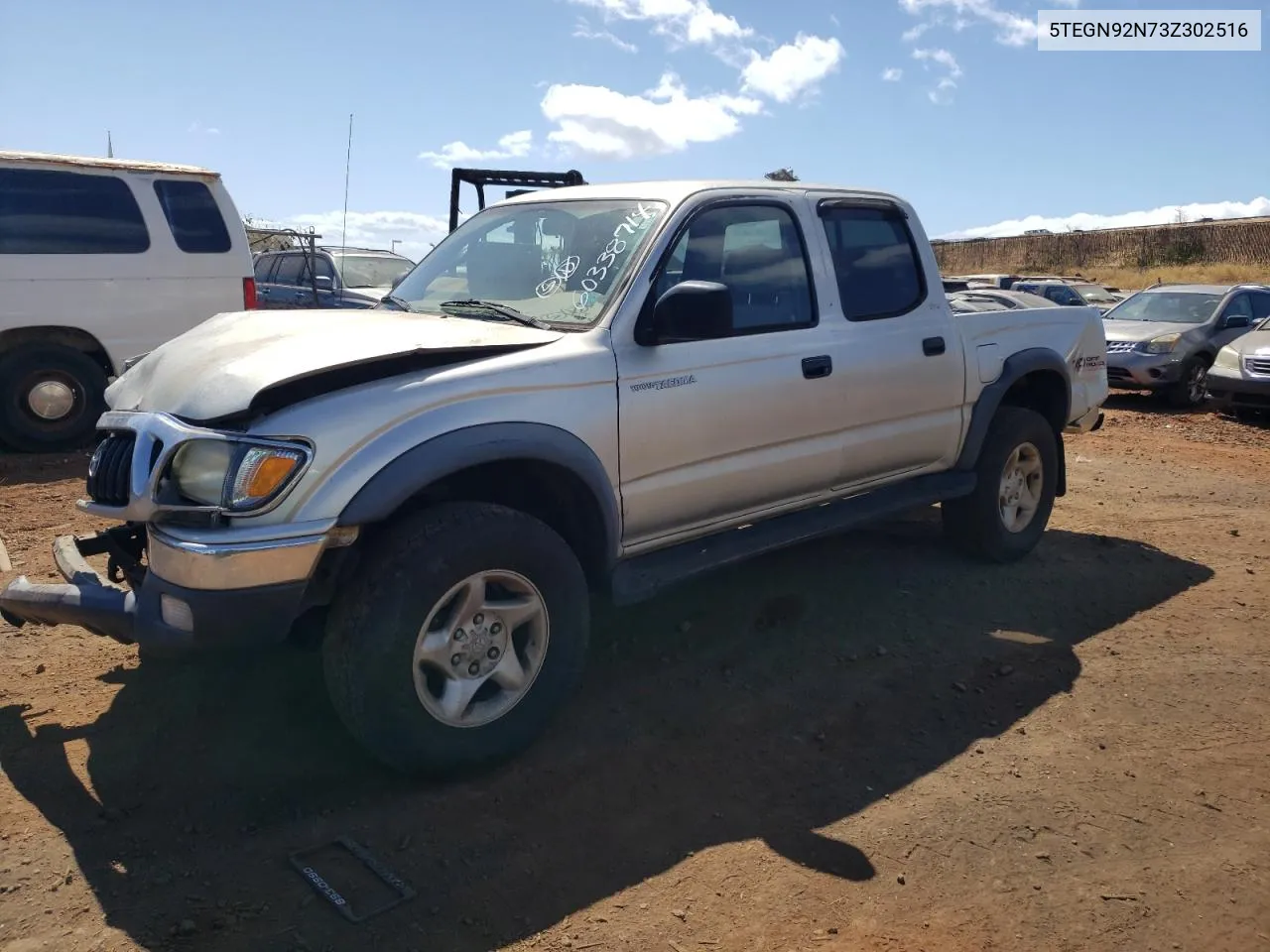 2003 Toyota Tacoma Double Cab Prerunner VIN: 5TEGN92N73Z302516 Lot: 60338714