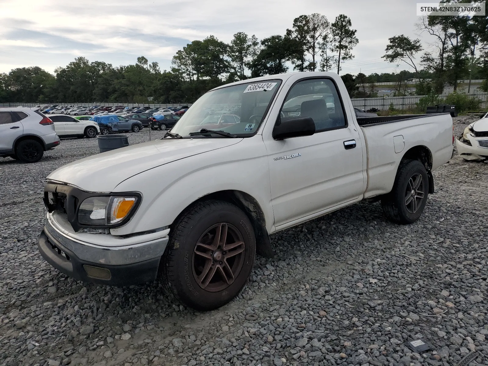 2003 Toyota Tacoma VIN: 5TENL42N83Z170625 Lot: 63854424