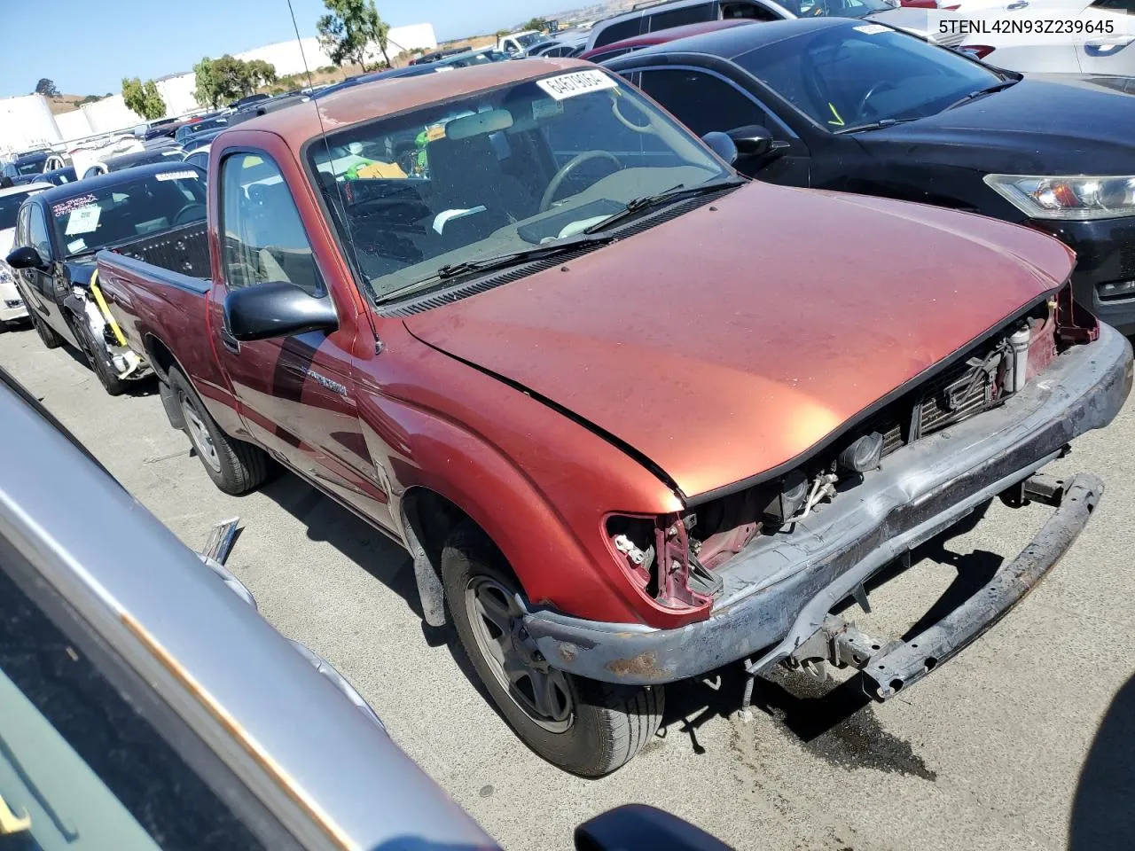 2003 Toyota Tacoma VIN: 5TENL42N93Z239645 Lot: 64679064