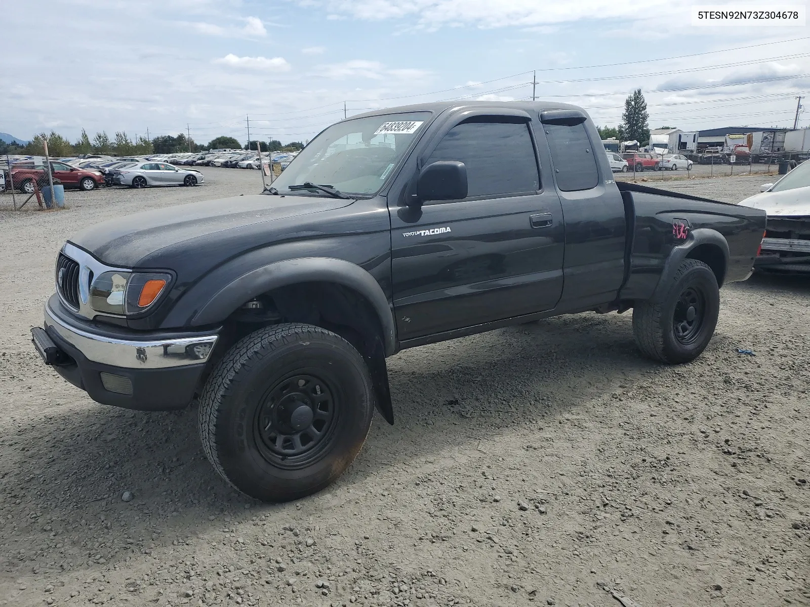 2003 Toyota Tacoma Xtracab Prerunner VIN: 5TESN92N73Z304678 Lot: 64839204