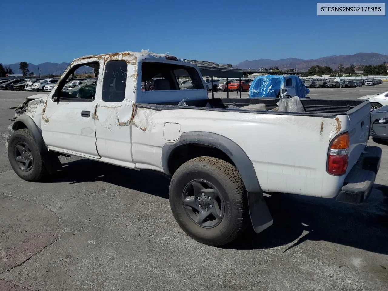 2003 Toyota Tacoma Xtracab Prerunner VIN: 5TESN92N93Z178985 Lot: 67163854