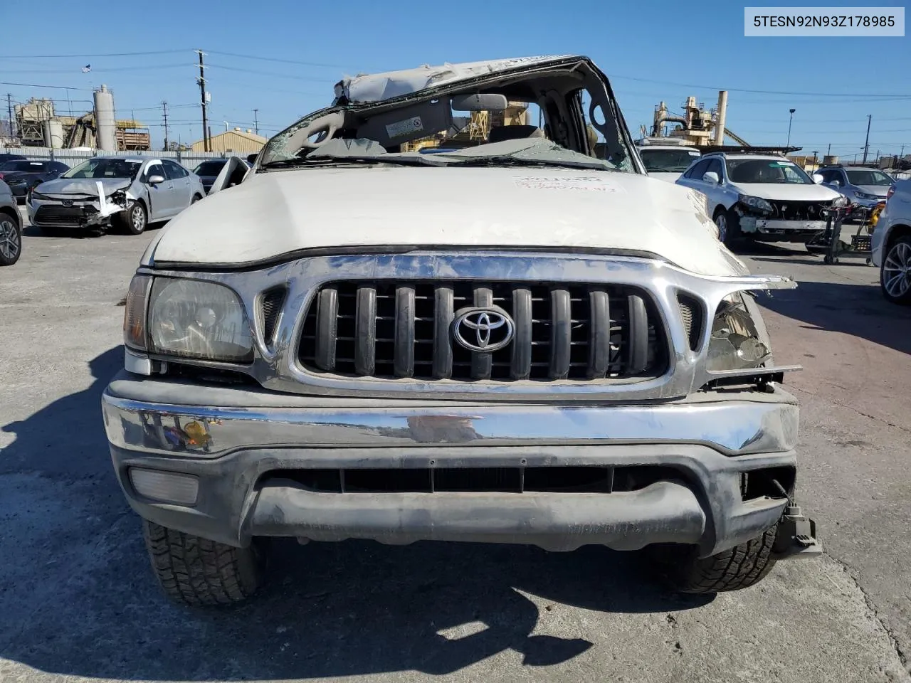 2003 Toyota Tacoma Xtracab Prerunner VIN: 5TESN92N93Z178985 Lot: 67163854