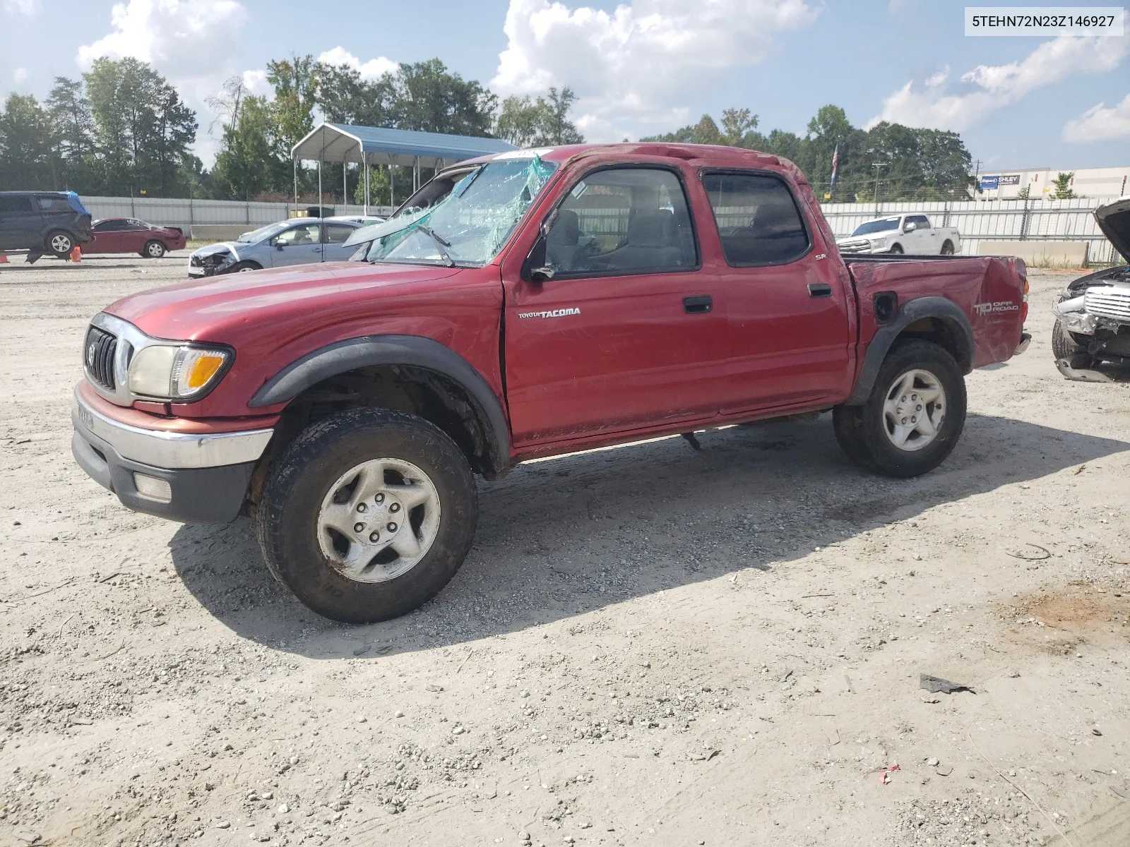 2003 Toyota Tacoma Double Cab VIN: 5TEHN72N23Z146927 Lot: 67238084