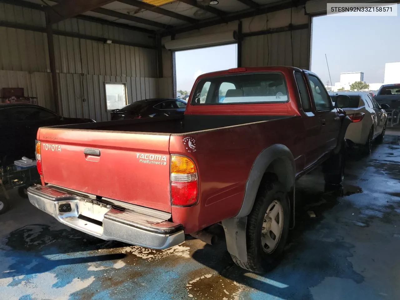 2003 Toyota Tacoma Xtracab Prerunner VIN: 5TESN92N33Z158571 Lot: 67340114