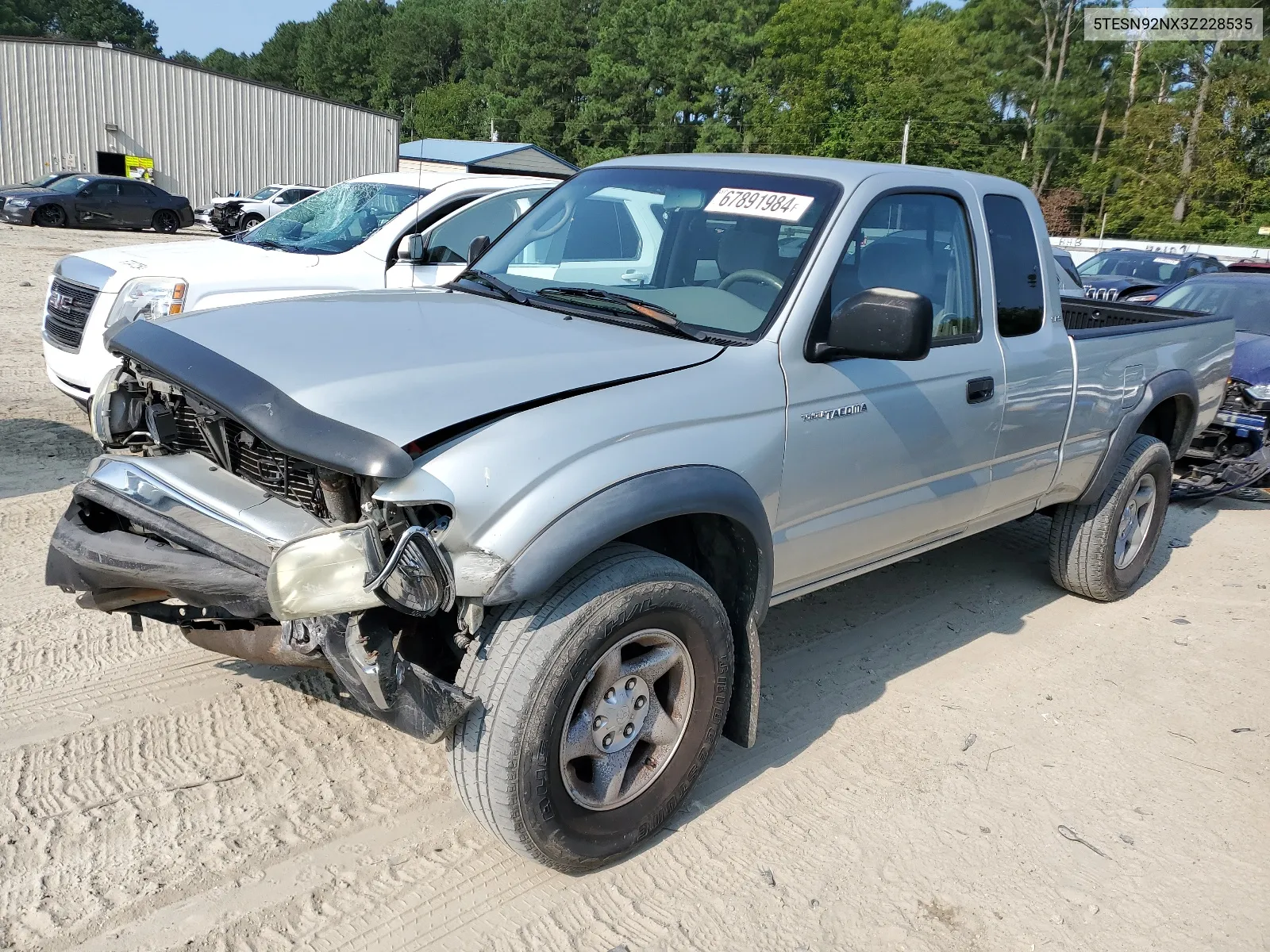 2003 Toyota Tacoma Xtracab Prerunner VIN: 5TESN92NX3Z228535 Lot: 67891984