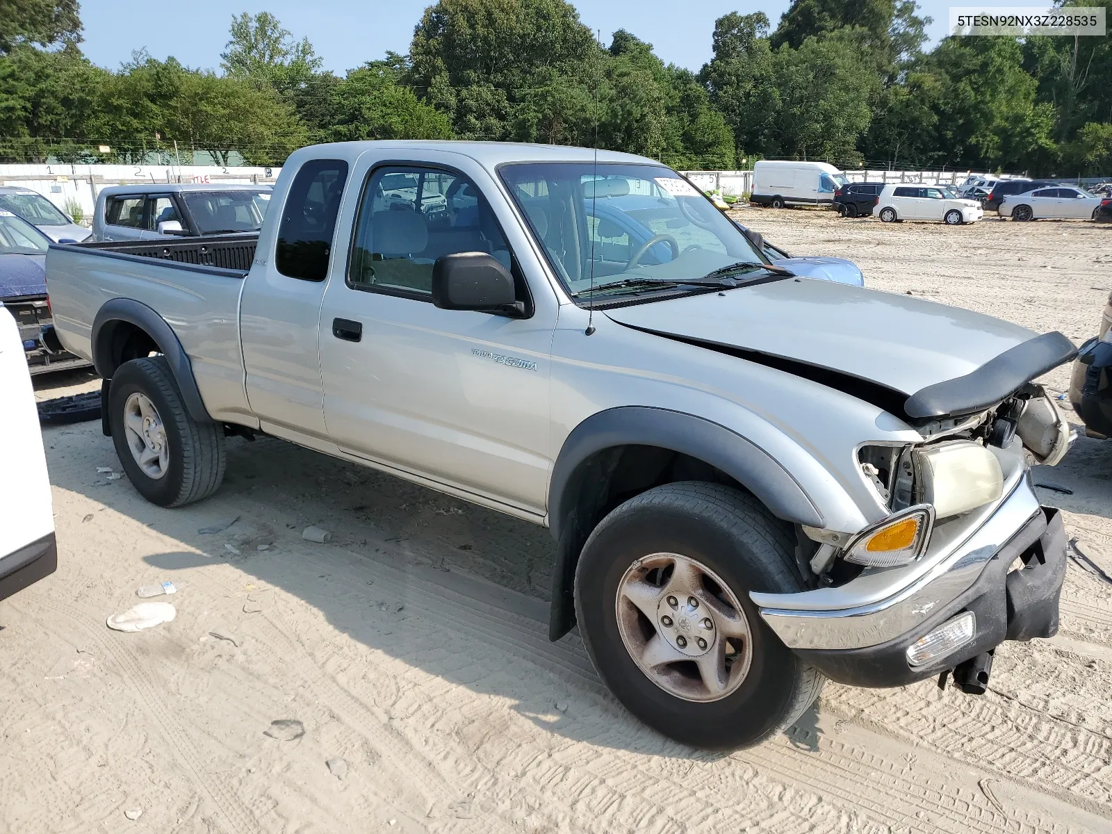 2003 Toyota Tacoma Xtracab Prerunner VIN: 5TESN92NX3Z228535 Lot: 67891984