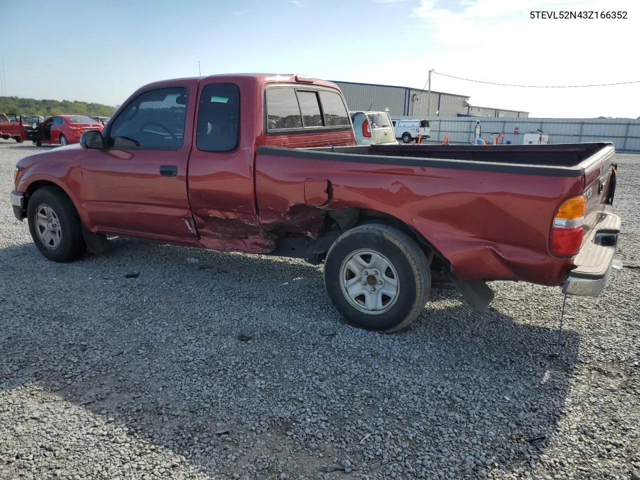 2003 Toyota Tacoma Xtracab VIN: 5TEVL52N43Z166352 Lot: 68771434