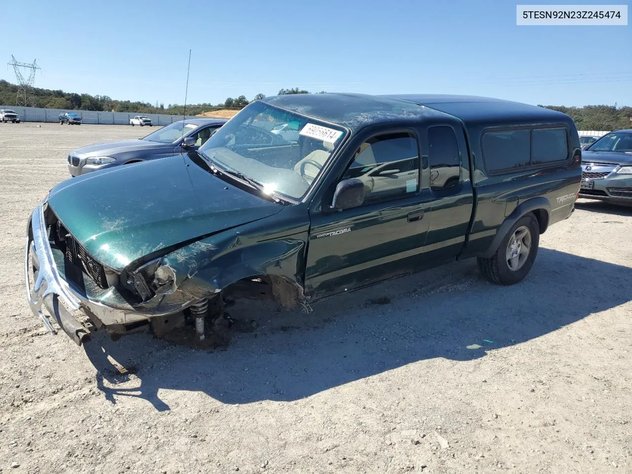 2003 Toyota Tacoma Xtracab Prerunner VIN: 5TESN92N23Z245474 Lot: 69056614