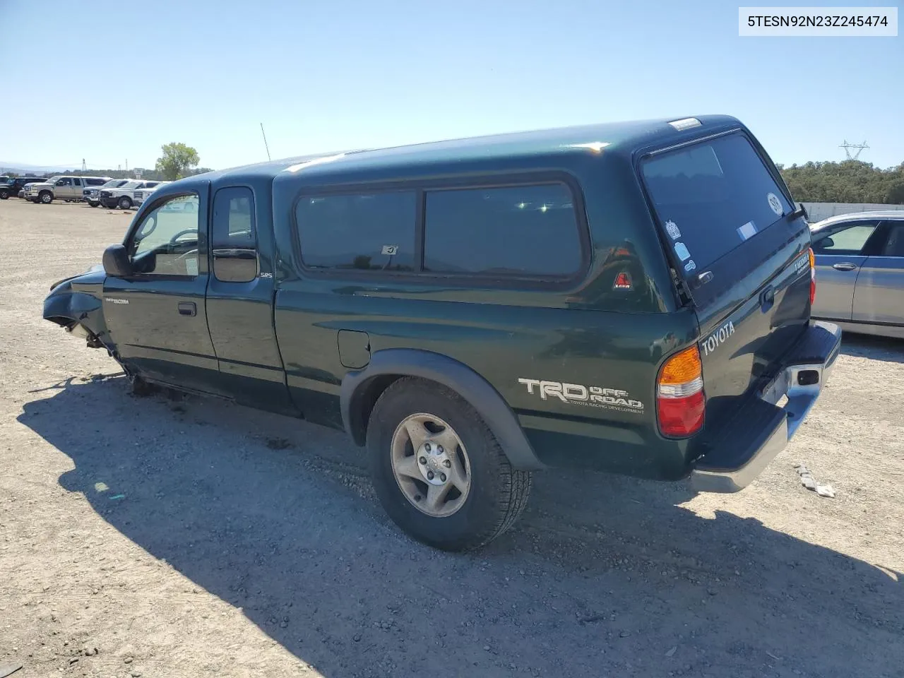 2003 Toyota Tacoma Xtracab Prerunner VIN: 5TESN92N23Z245474 Lot: 69056614