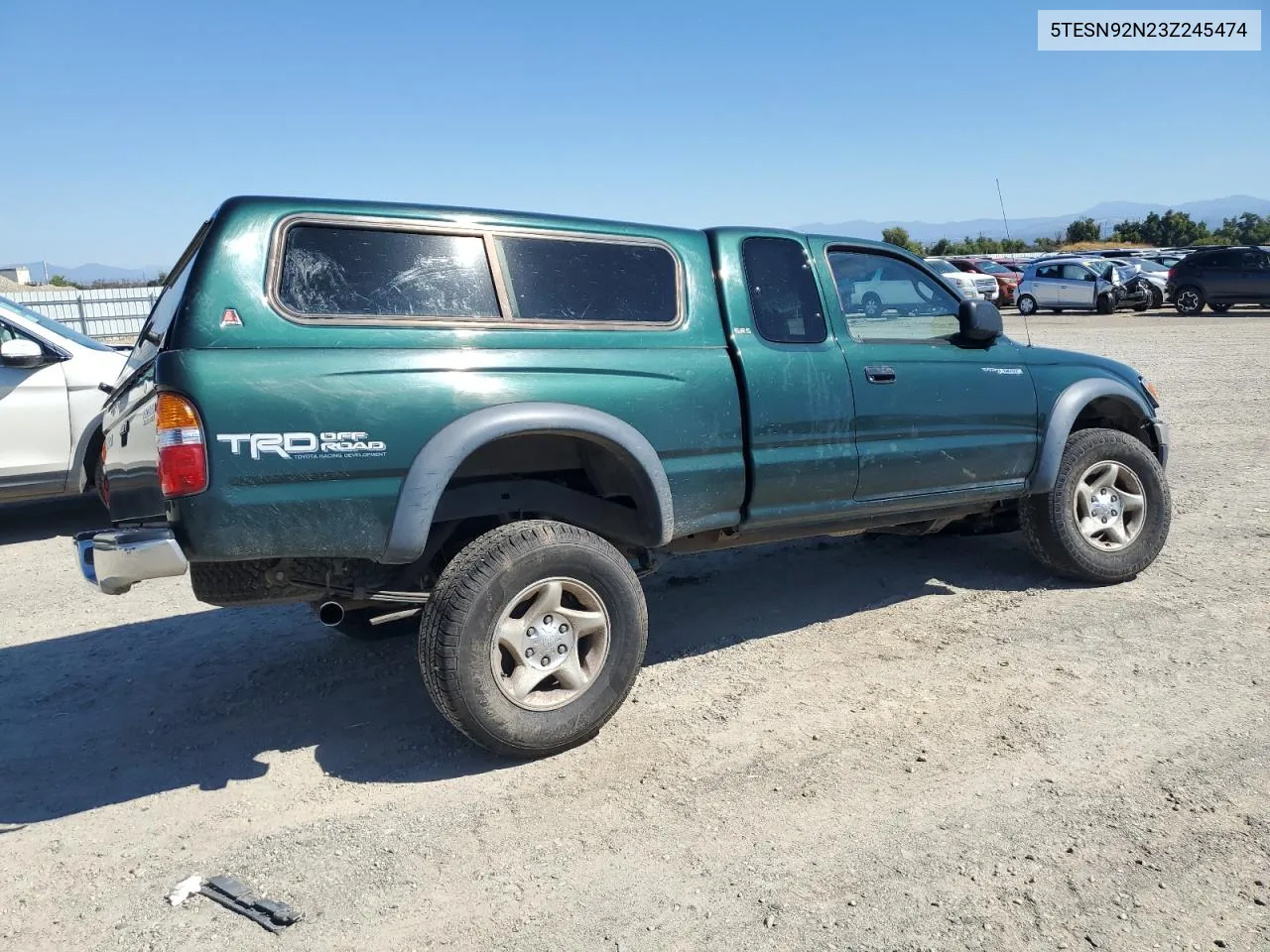 2003 Toyota Tacoma Xtracab Prerunner VIN: 5TESN92N23Z245474 Lot: 69056614