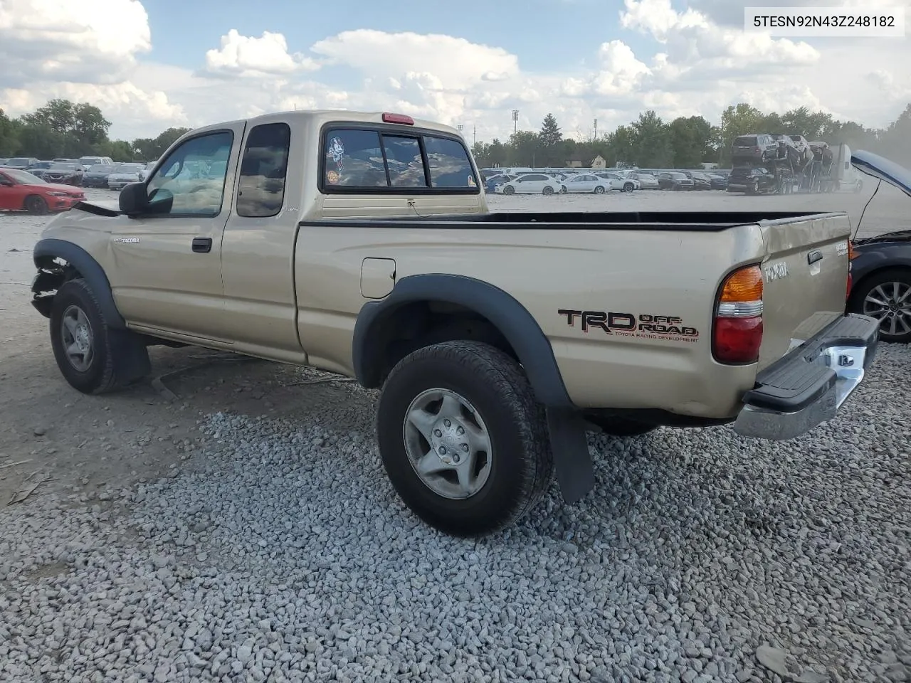 2003 Toyota Tacoma Xtracab Prerunner VIN: 5TESN92N43Z248182 Lot: 69366294