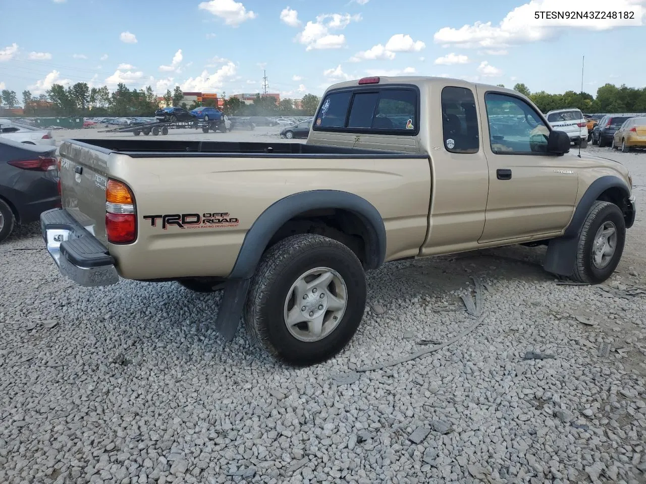 2003 Toyota Tacoma Xtracab Prerunner VIN: 5TESN92N43Z248182 Lot: 69366294