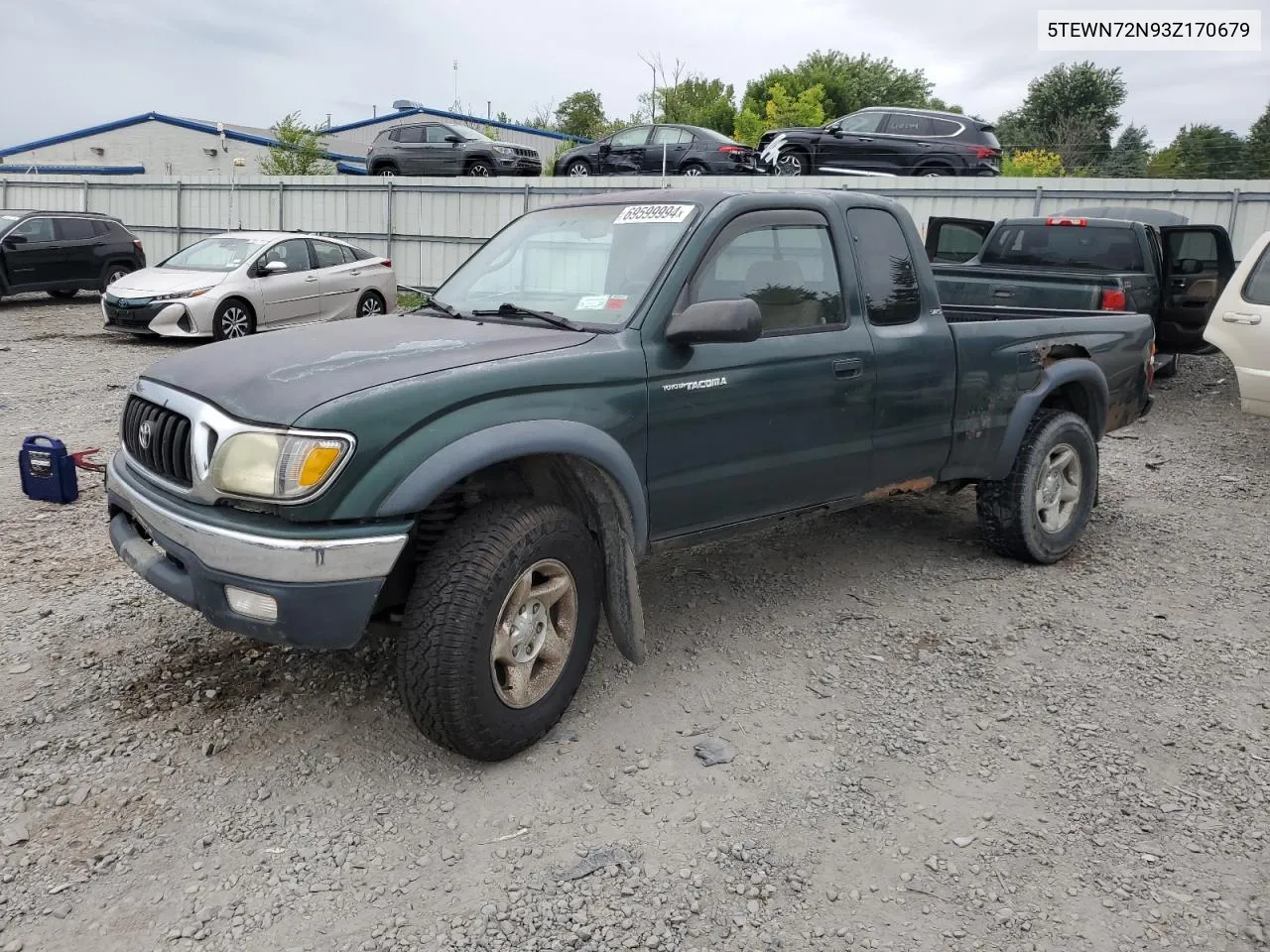 2003 Toyota Tacoma Xtracab VIN: 5TEWN72N93Z170679 Lot: 69599994