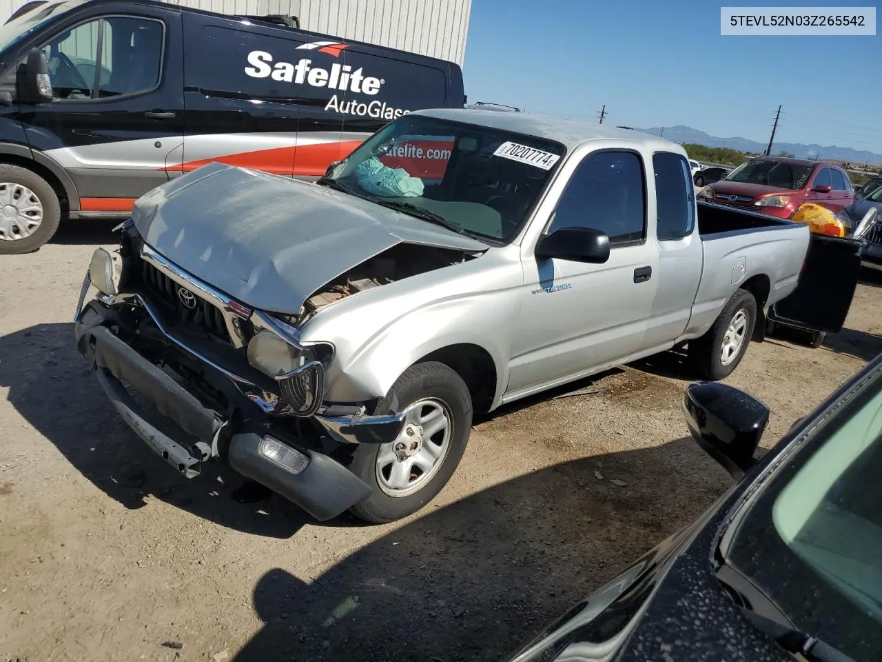 2003 Toyota Tacoma Xtracab VIN: 5TEVL52N03Z265542 Lot: 70207774