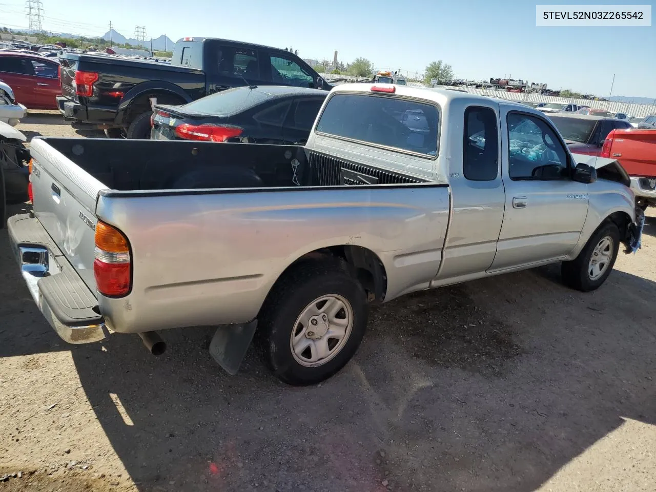 2003 Toyota Tacoma Xtracab VIN: 5TEVL52N03Z265542 Lot: 70207774