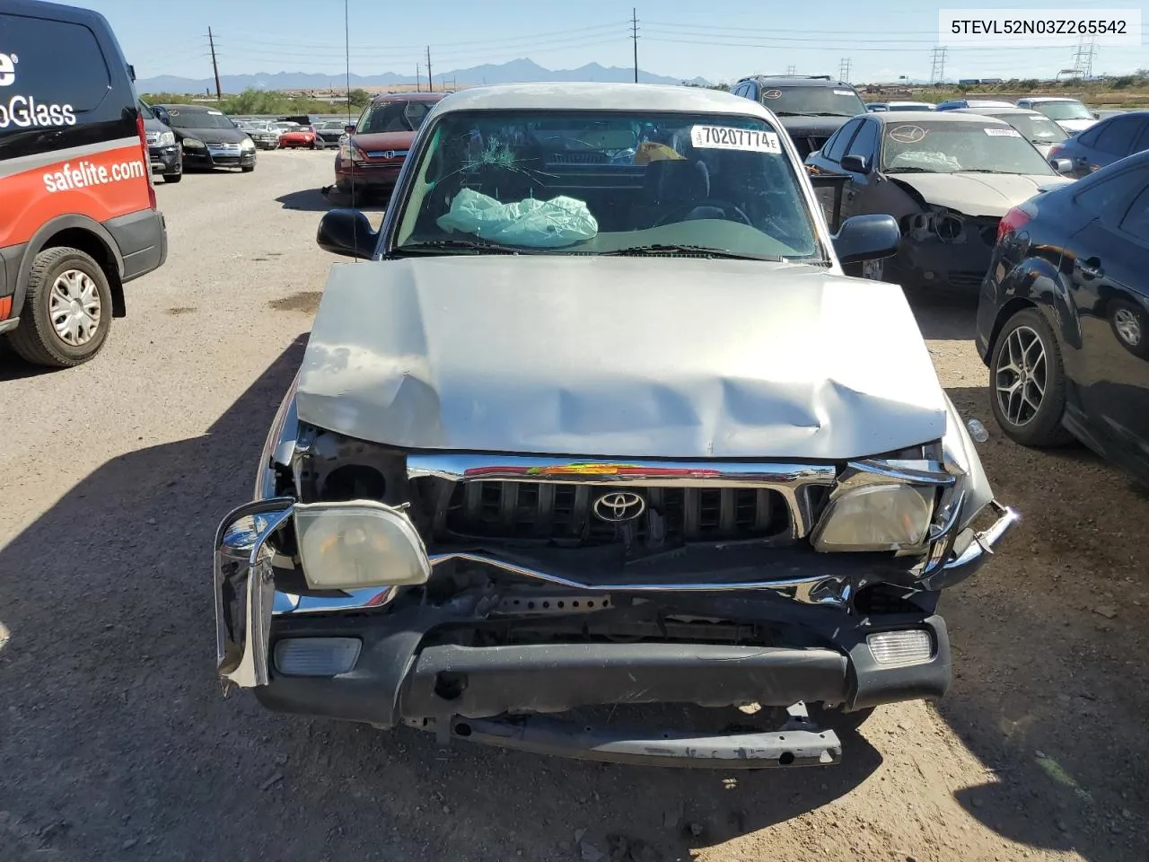 2003 Toyota Tacoma Xtracab VIN: 5TEVL52N03Z265542 Lot: 70207774