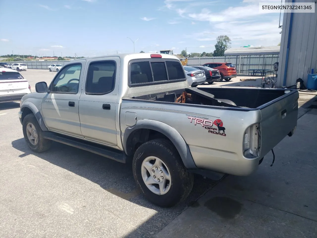 2003 Toyota Tacoma Double Cab Prerunner VIN: 5TEGN92N73Z241345 Lot: 70234894