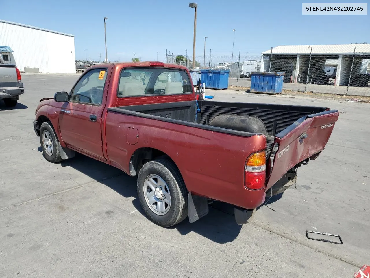 2003 Toyota Tacoma VIN: 5TENL42N43Z202745 Lot: 70473074