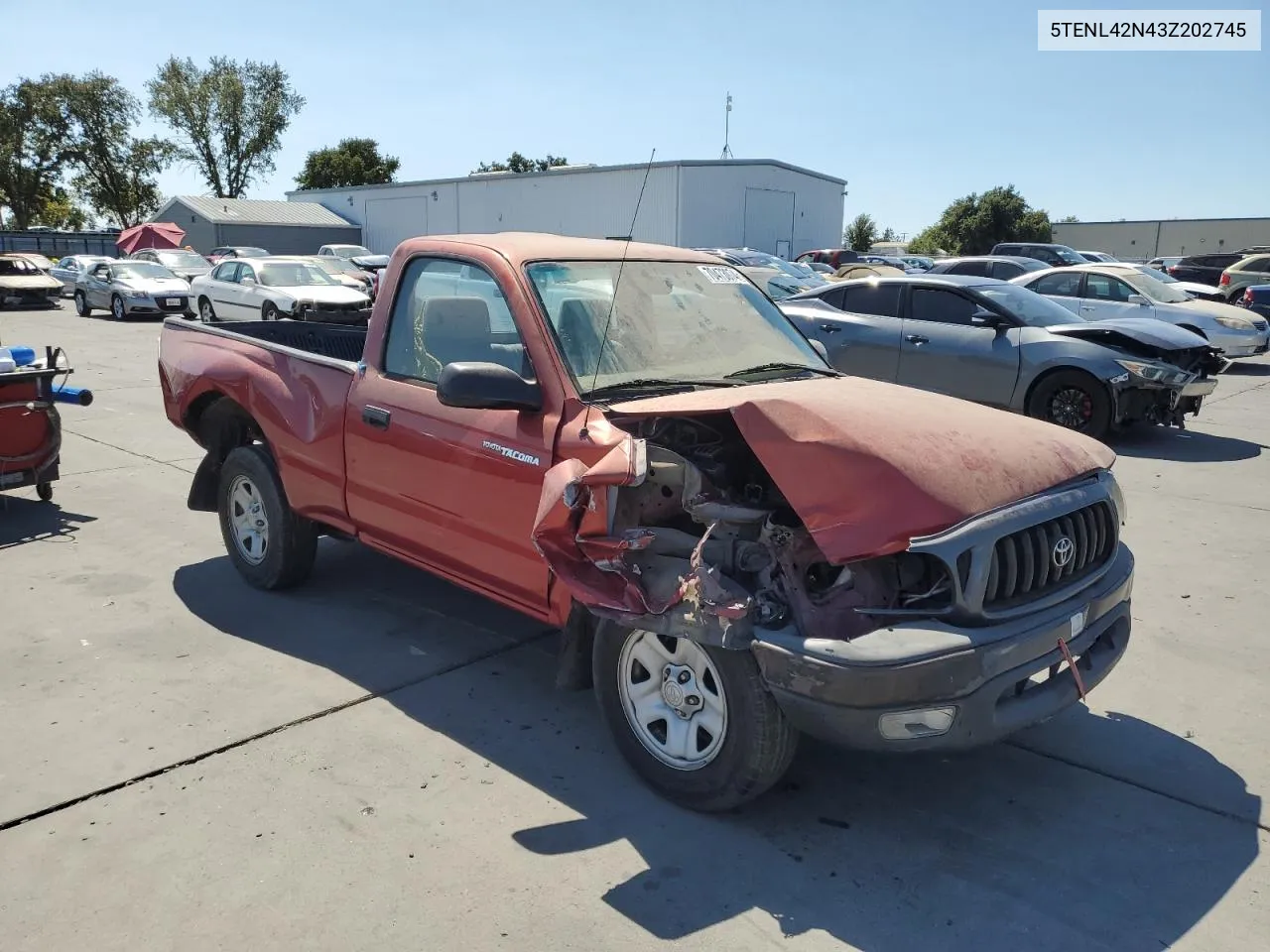 2003 Toyota Tacoma VIN: 5TENL42N43Z202745 Lot: 70473074