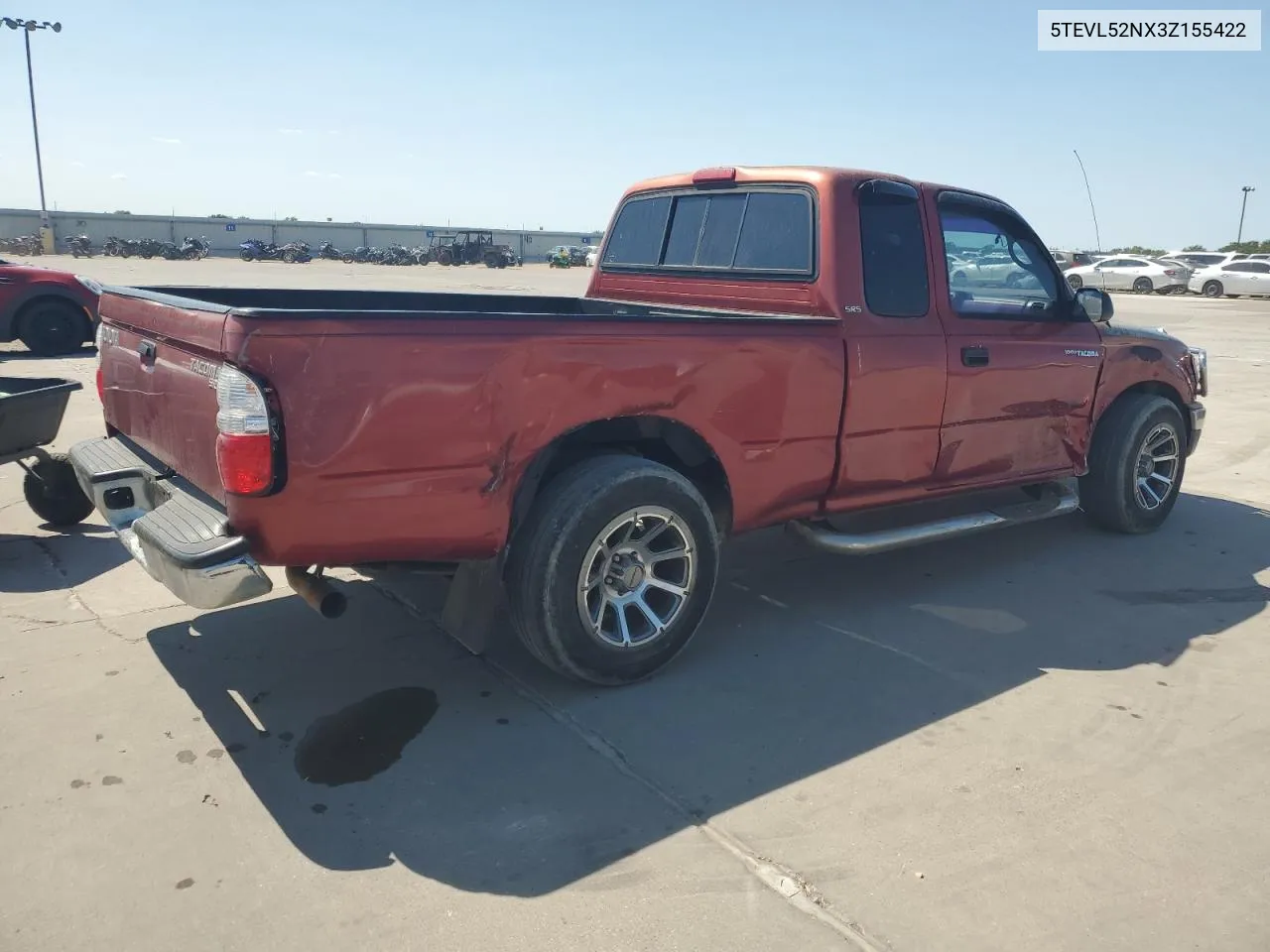 2003 Toyota Tacoma Xtracab VIN: 5TEVL52NX3Z155422 Lot: 70721074