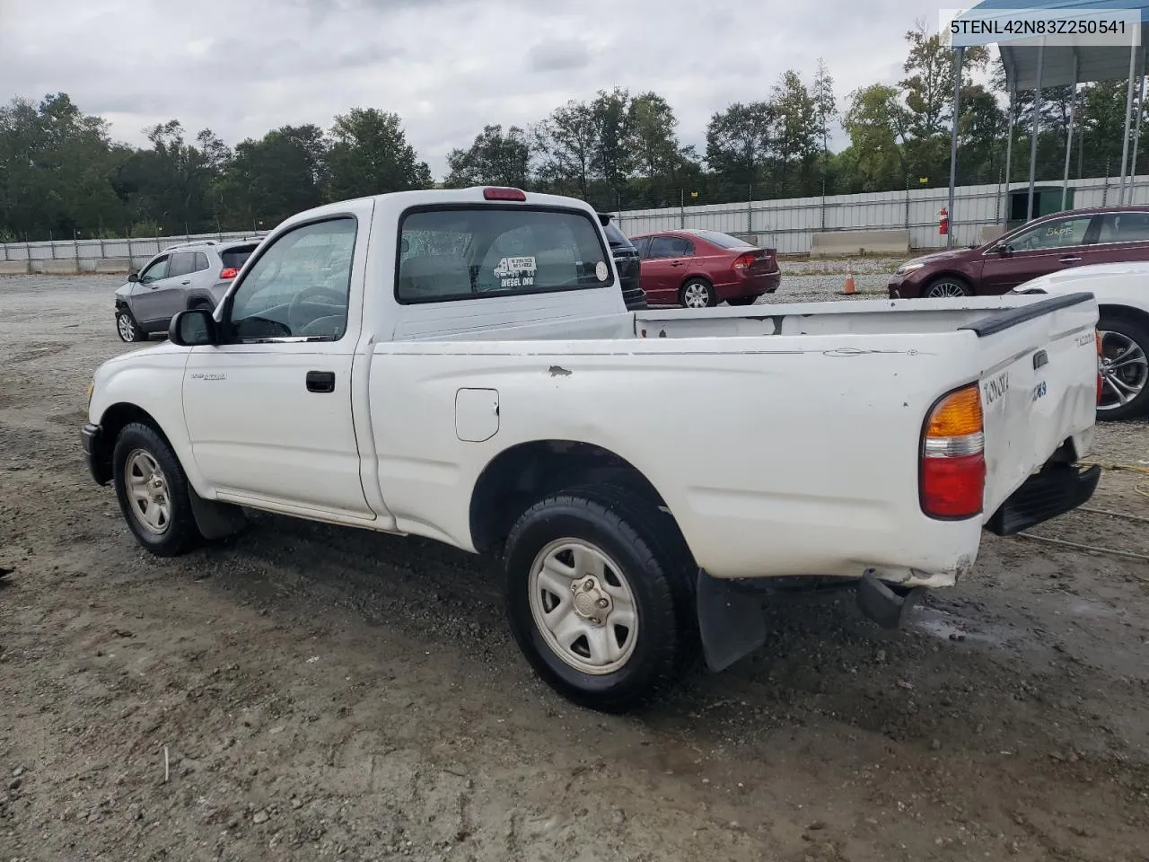 2003 Toyota Tacoma VIN: 5TENL42N83Z250541 Lot: 70763254