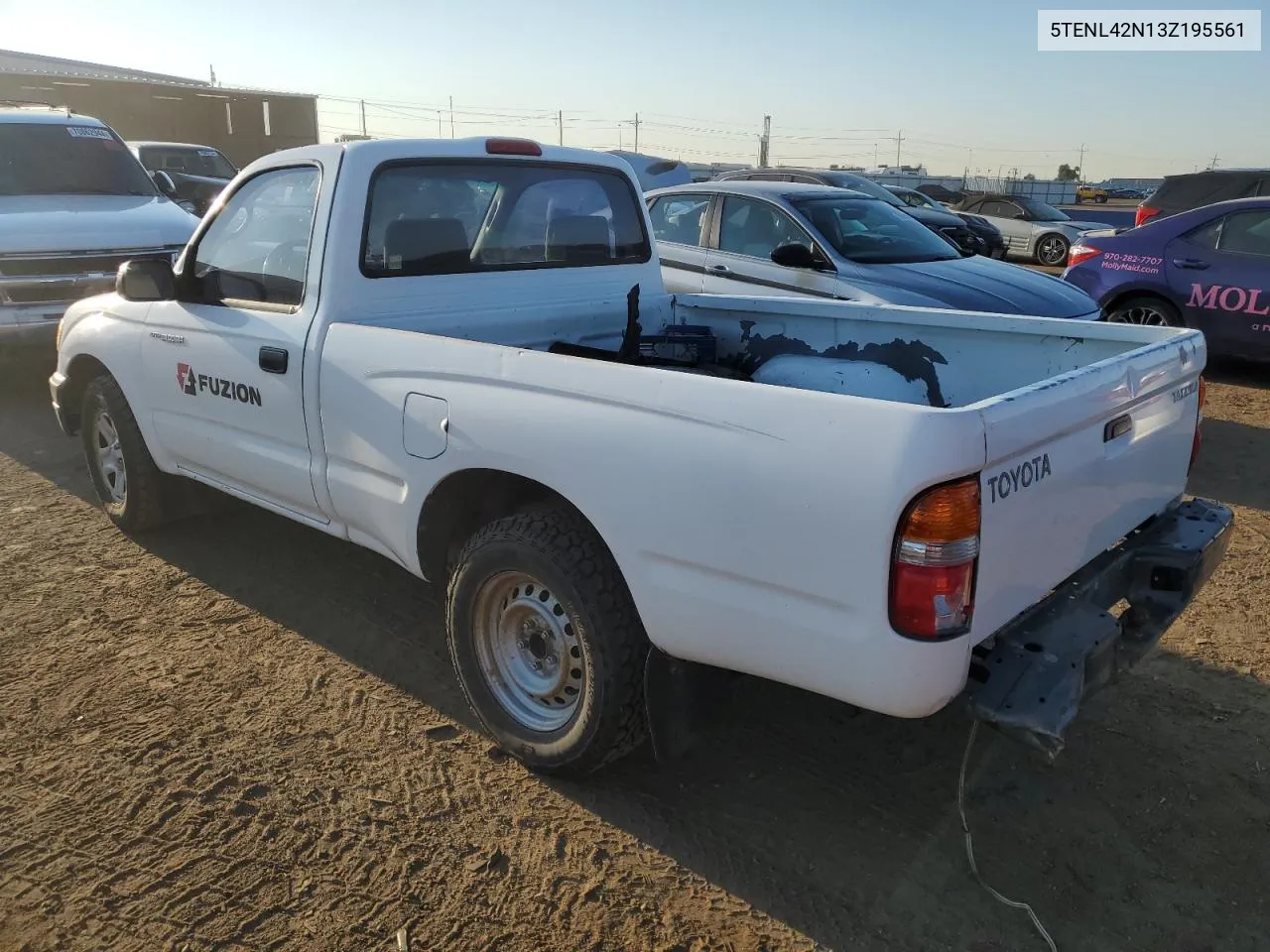 2003 Toyota Tacoma VIN: 5TENL42N13Z195561 Lot: 70787524