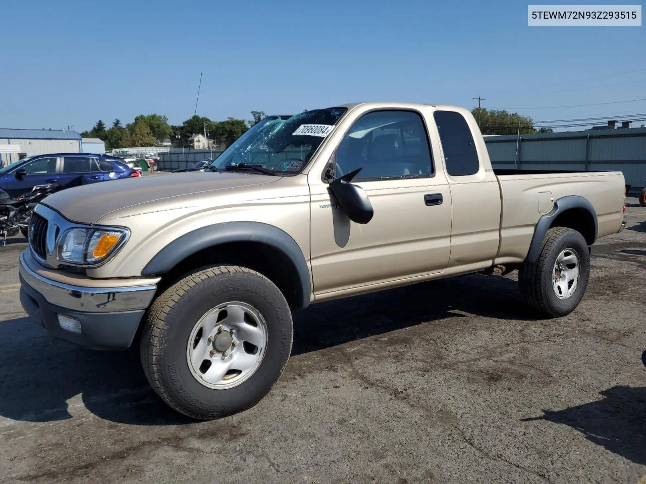 2003 Toyota Tacoma Xtracab VIN: 5TEWM72N93Z293515 Lot: 70960084