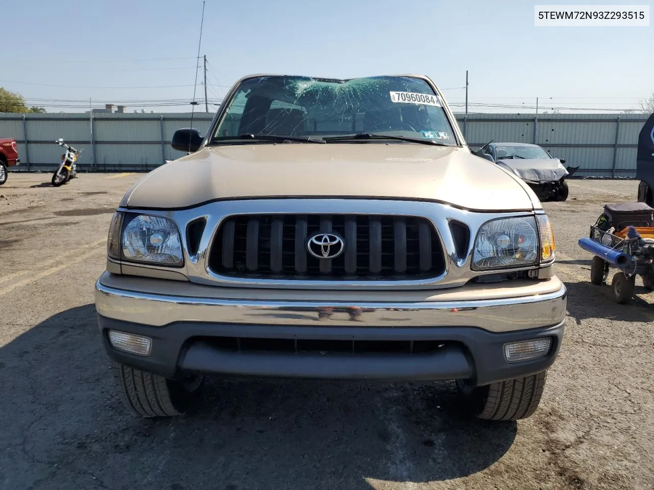 2003 Toyota Tacoma Xtracab VIN: 5TEWM72N93Z293515 Lot: 70960084