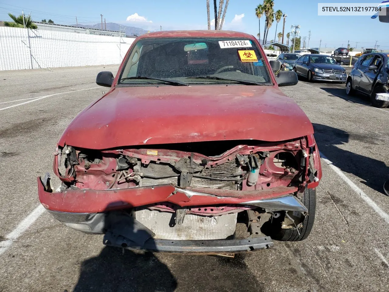 2003 Toyota Tacoma Xtracab VIN: 5TEVL52N13Z197784 Lot: 71104124