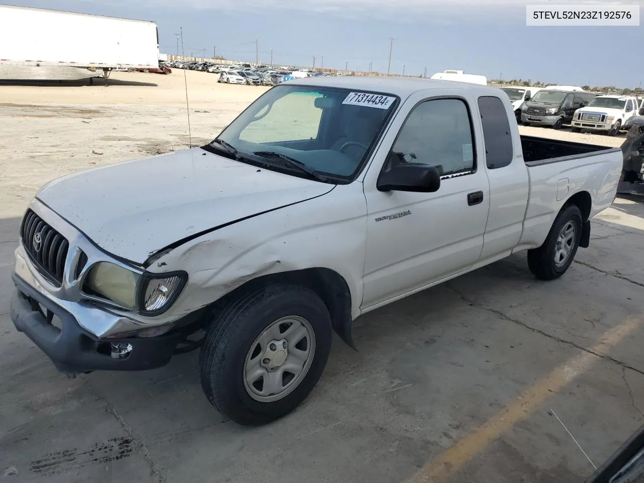 2003 Toyota Tacoma Xtracab VIN: 5TEVL52N23Z192576 Lot: 71314434