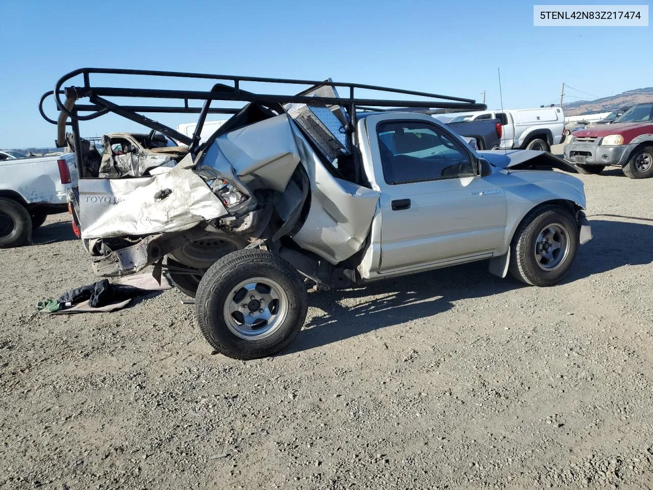 2003 Toyota Tacoma VIN: 5TENL42N83Z217474 Lot: 71500474