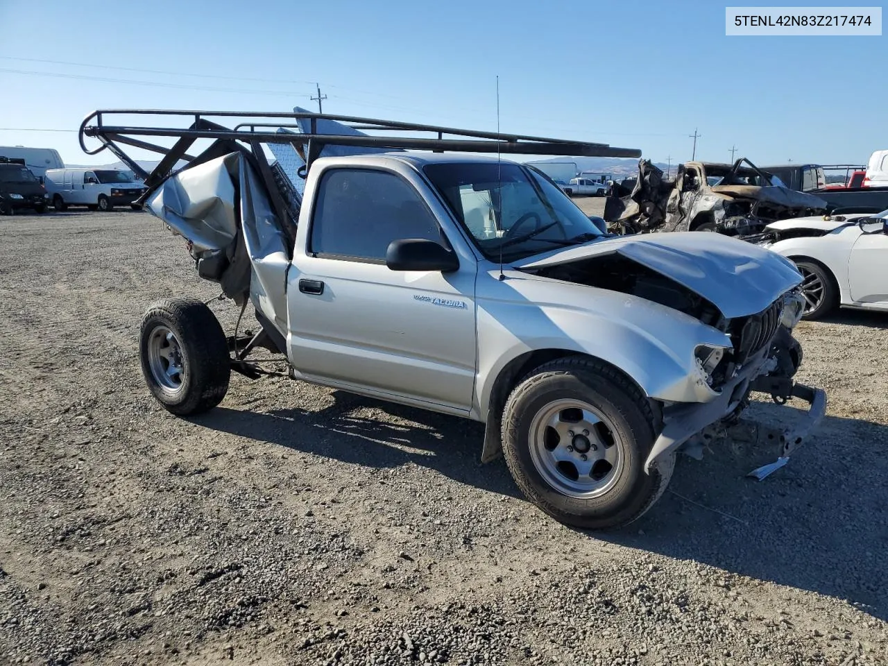 2003 Toyota Tacoma VIN: 5TENL42N83Z217474 Lot: 71500474