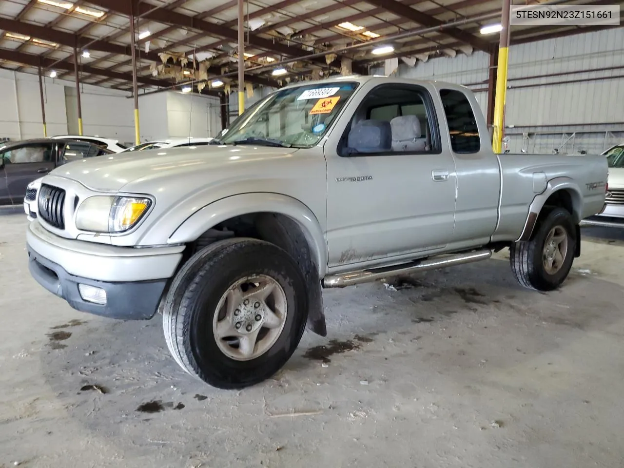 2003 Toyota Tacoma Xtracab Prerunner VIN: 5TESN92N23Z151661 Lot: 71669304