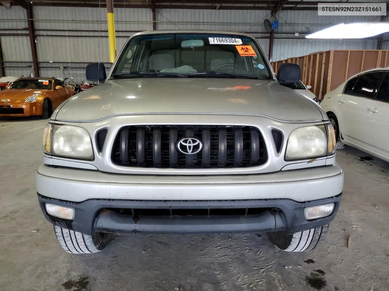 2003 Toyota Tacoma Xtracab Prerunner VIN: 5TESN92N23Z151661 Lot: 71669304