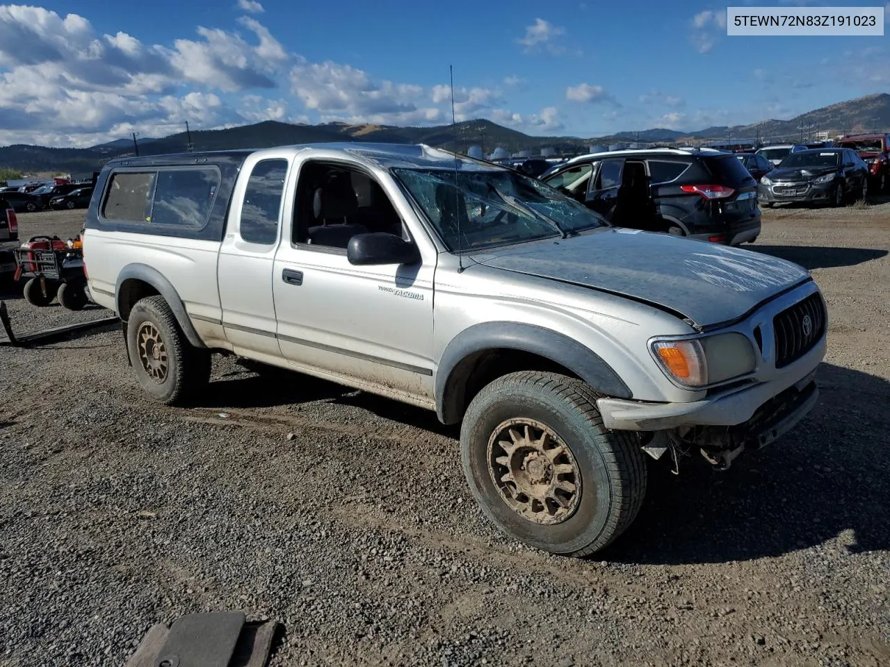 2003 Toyota Tacoma Xtracab VIN: 5TEWN72N83Z191023 Lot: 71890324