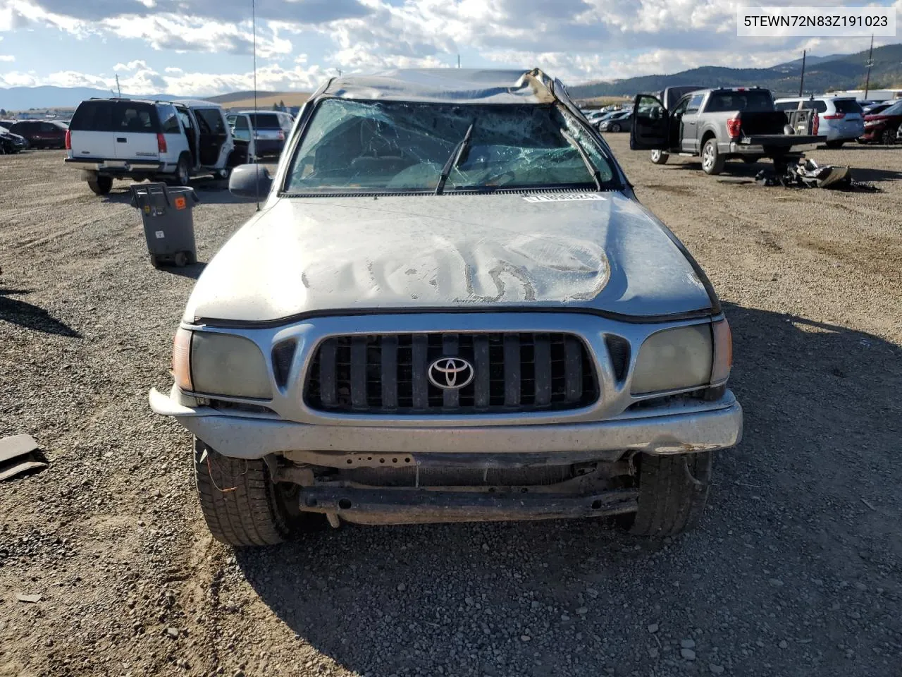 2003 Toyota Tacoma Xtracab VIN: 5TEWN72N83Z191023 Lot: 71890324