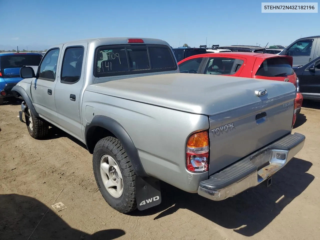 2003 Toyota Tacoma Double Cab VIN: 5TEHN72N43Z182196 Lot: 72658514