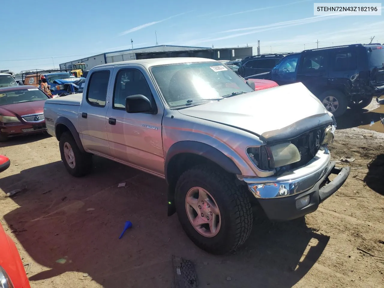 2003 Toyota Tacoma Double Cab VIN: 5TEHN72N43Z182196 Lot: 72658514