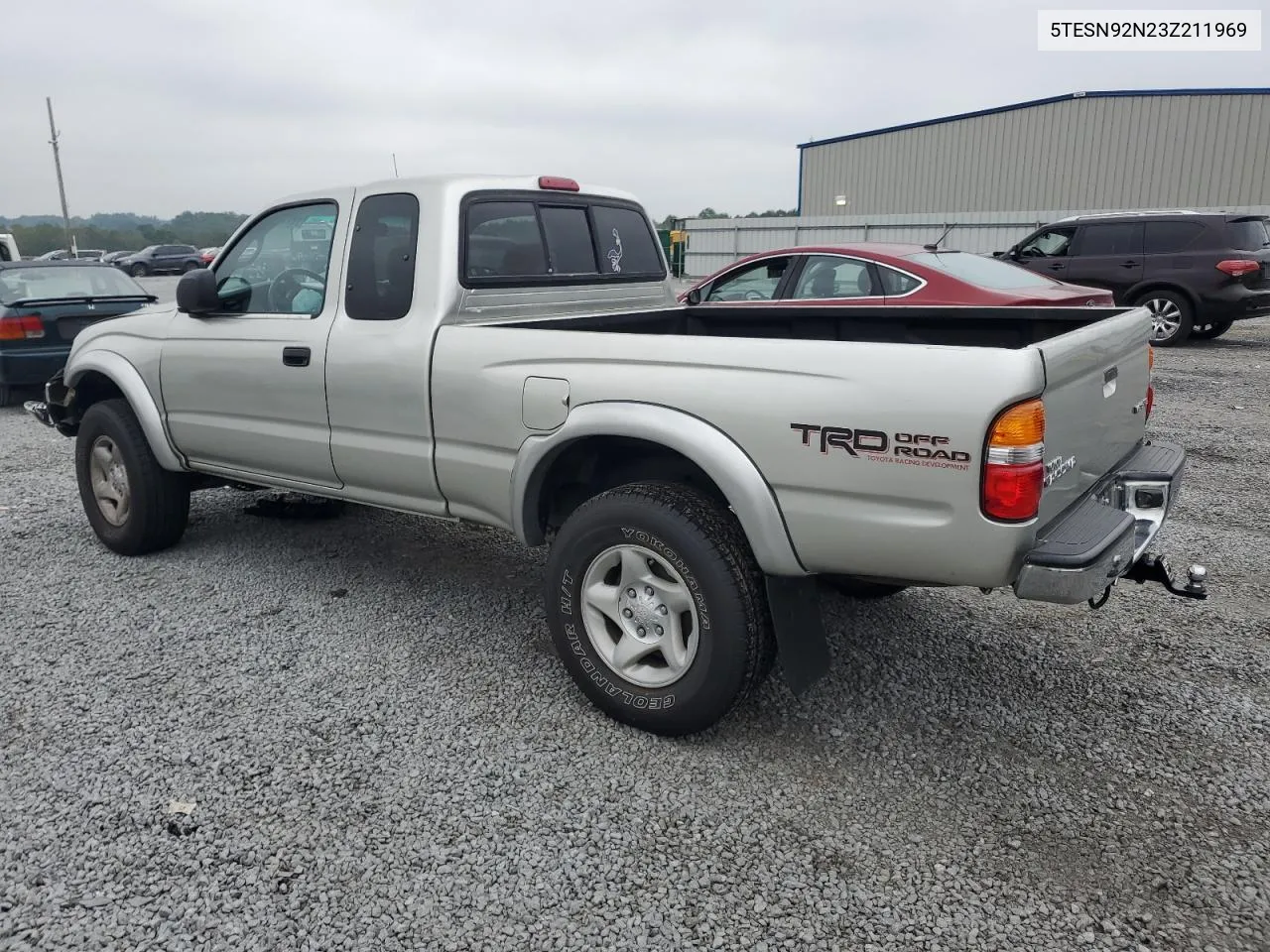 2003 Toyota Tacoma Xtracab Prerunner VIN: 5TESN92N23Z211969 Lot: 72774254