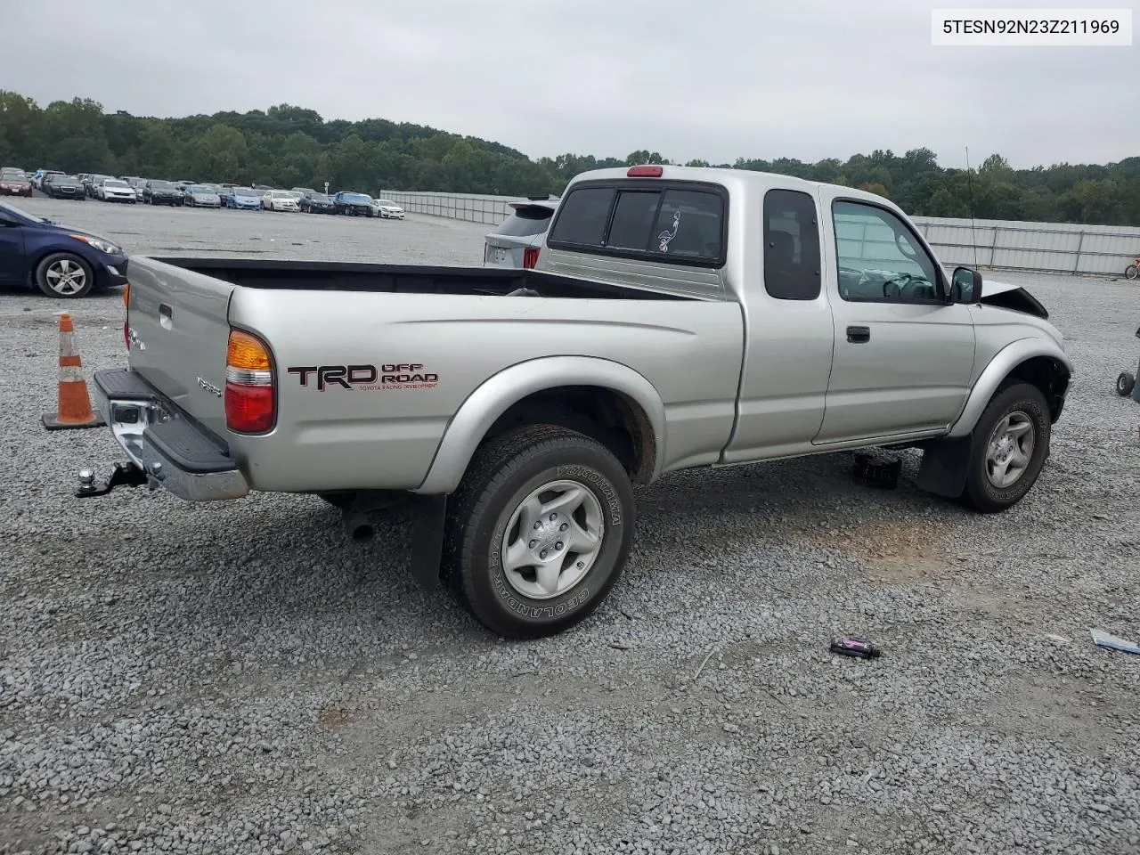 2003 Toyota Tacoma Xtracab Prerunner VIN: 5TESN92N23Z211969 Lot: 72774254