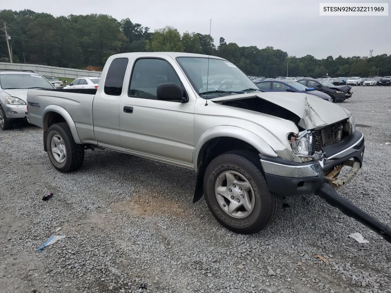 2003 Toyota Tacoma Xtracab Prerunner VIN: 5TESN92N23Z211969 Lot: 72774254