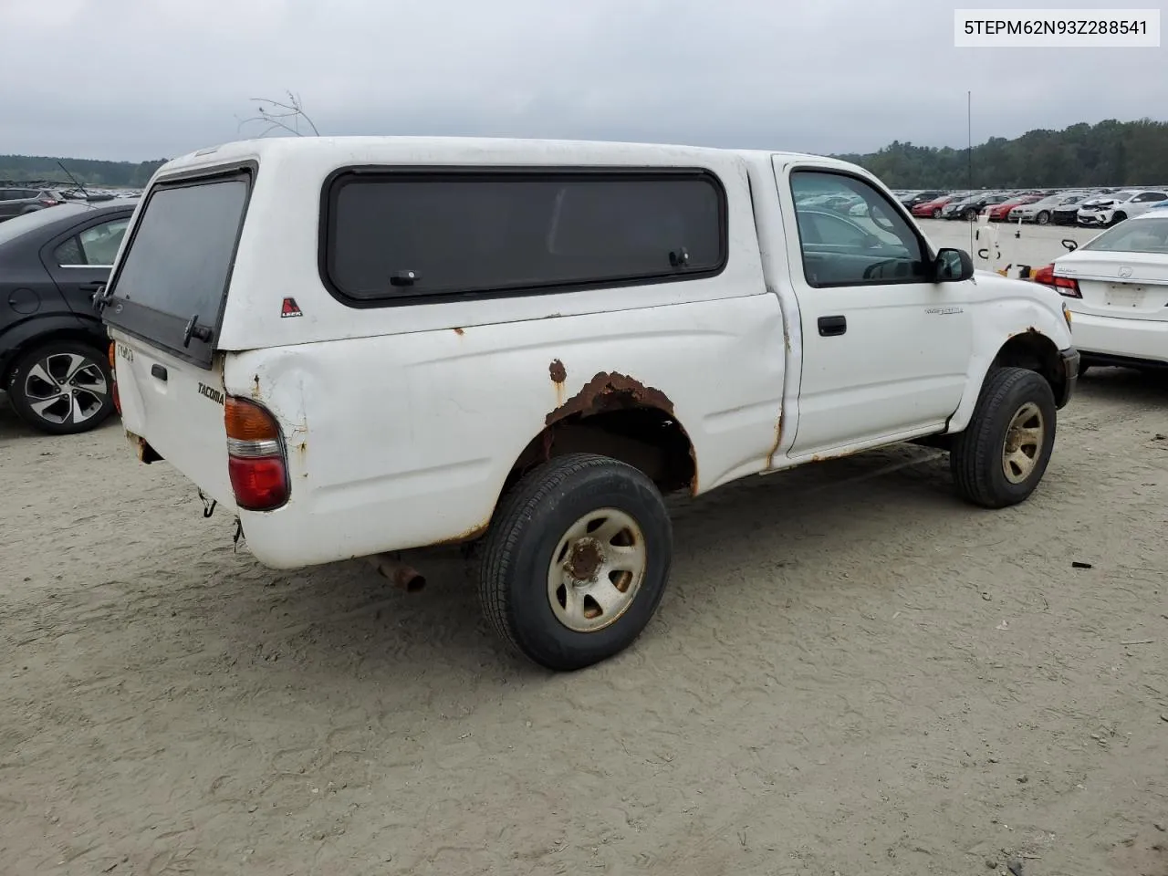 2003 Toyota Tacoma VIN: 5TEPM62N93Z288541 Lot: 72831374