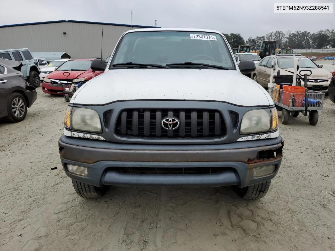 2003 Toyota Tacoma VIN: 5TEPM62N93Z288541 Lot: 72831374