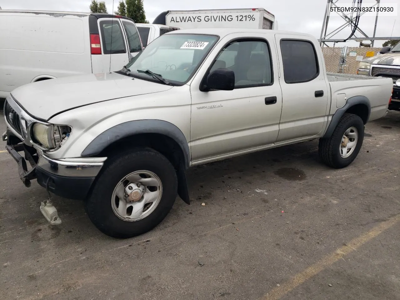 2003 Toyota Tacoma Double Cab Prerunner VIN: 5TEGM92N83Z150930 Lot: 73320824