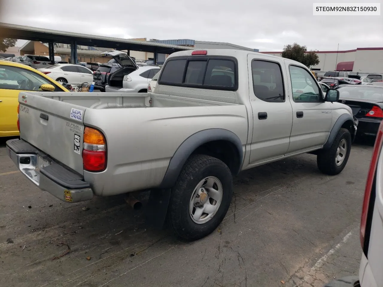 2003 Toyota Tacoma Double Cab Prerunner VIN: 5TEGM92N83Z150930 Lot: 73320824